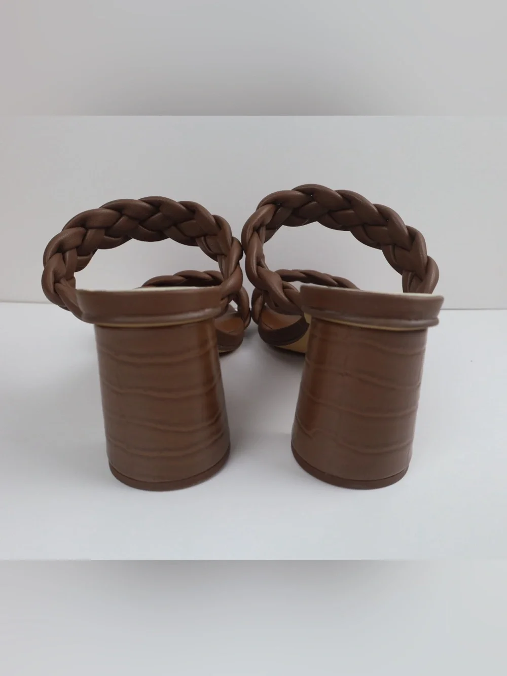 Dolce Vita Paily Espresso Stella Braided Block Heel Sandals Women’s- 8M- 0509